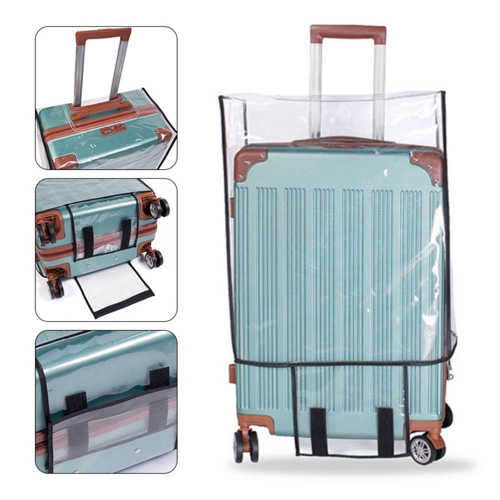 Waterproof Suitcase Cover Protector - Sarung koper transparan PVC, penutup penyimpanan