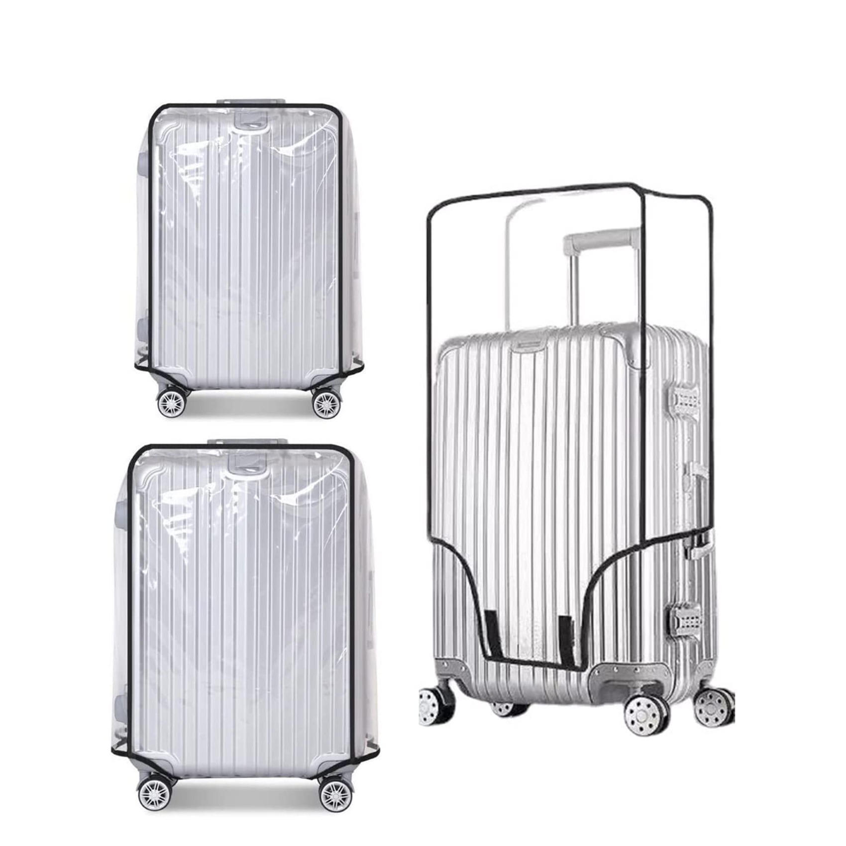 Waterproof Suitcase Cover Protector - Pelindung Koper Transparan Baru, Tahan Air,