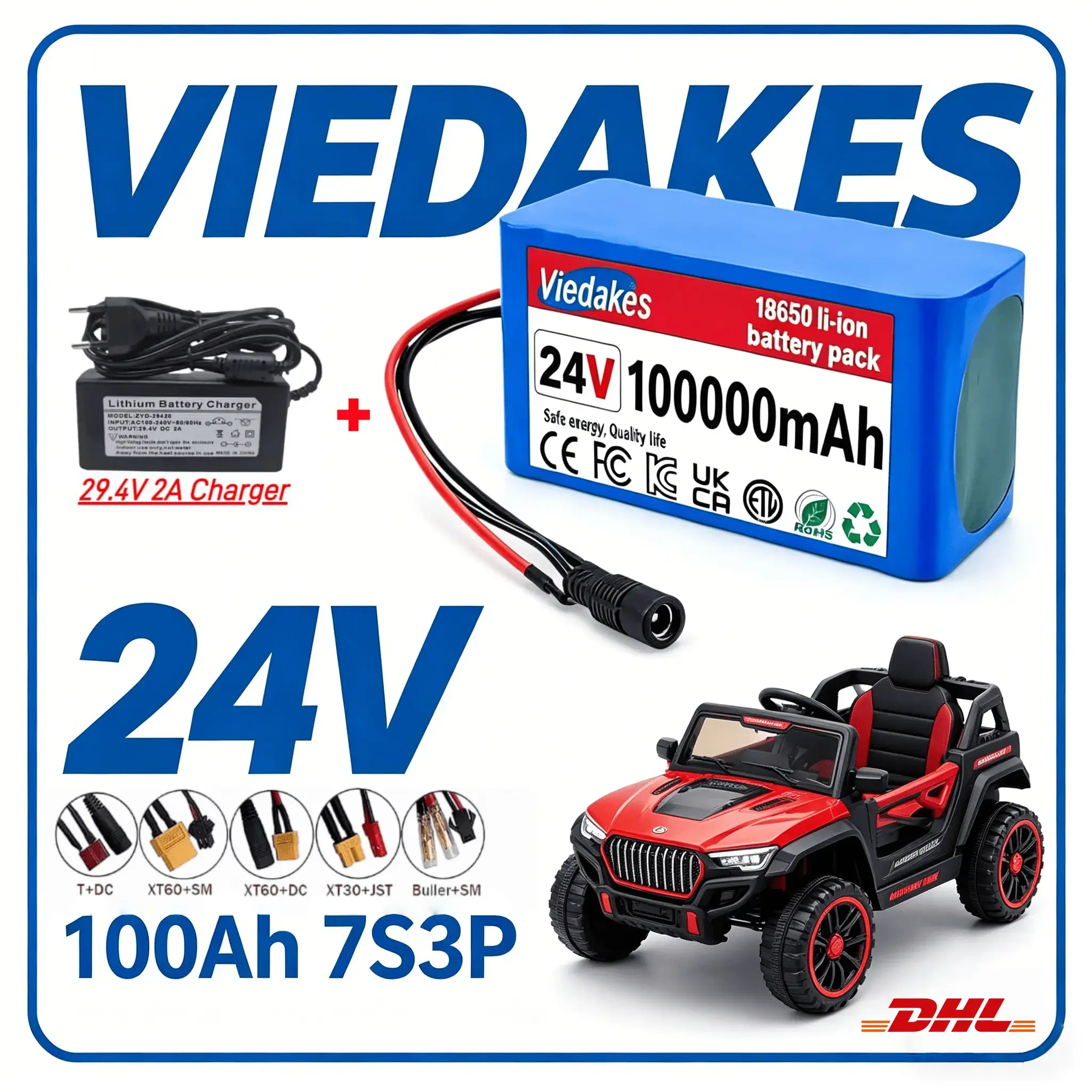 Kids Ride On Suitcase Scooter - ✈️ ✈️ VIEDAKES Paket Baterai 24V
