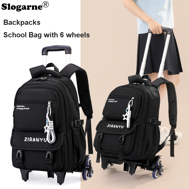 Foldable Rolling Luggage Bag - Tas Ransel Troli Anak Sekolah 2026