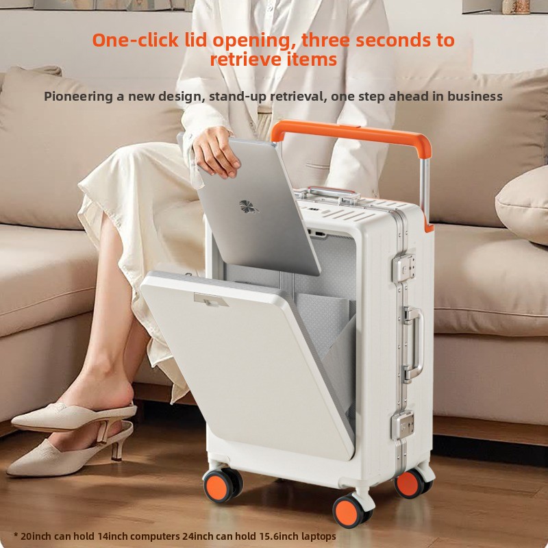 Aluminum Frame Carry On Luggage - Koper Aluminium 20/24/26 inci dengan Bukaan