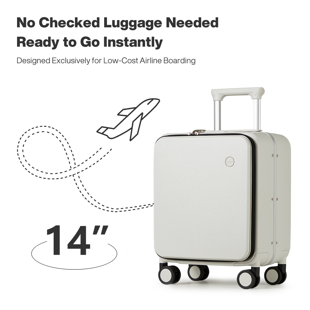 Koper Keras PC Mixi 14 Inci de - Aluminum Frame Carry On Luggage ulasan dan harga