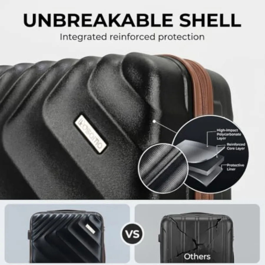 Set Koper 5 Buah dengan Cangka - Expandable Hard Shell Luggage Set ulasan dan harga