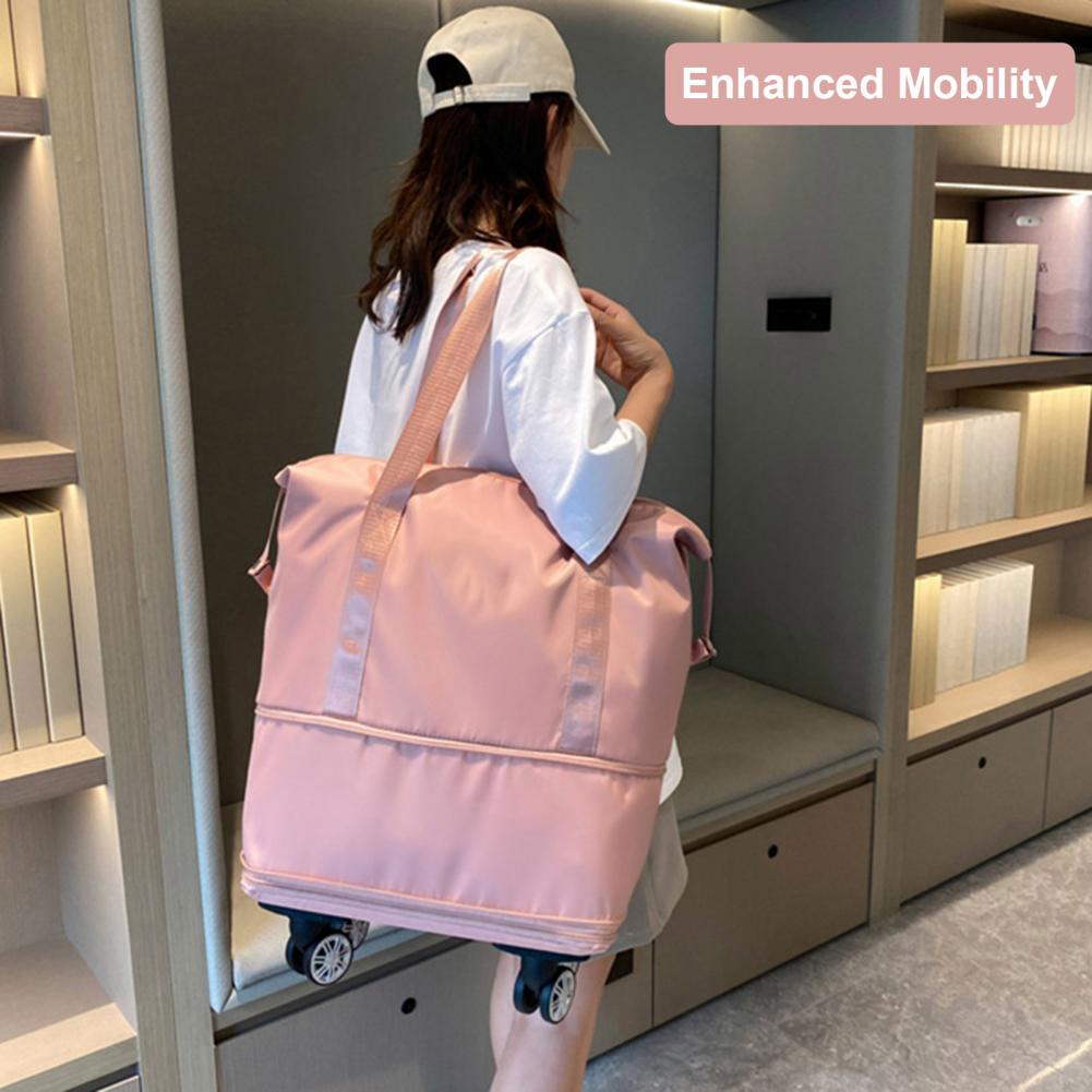 Tas Perjalanan yang Dapat Dipe - Foldable Rolling Luggage Bag ulasan dan harga
