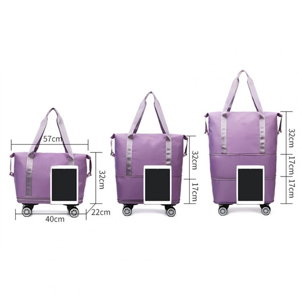 Tas Perjalanan yang Dapat Dipe - Foldable Rolling Luggage Bag ulasan dan harga