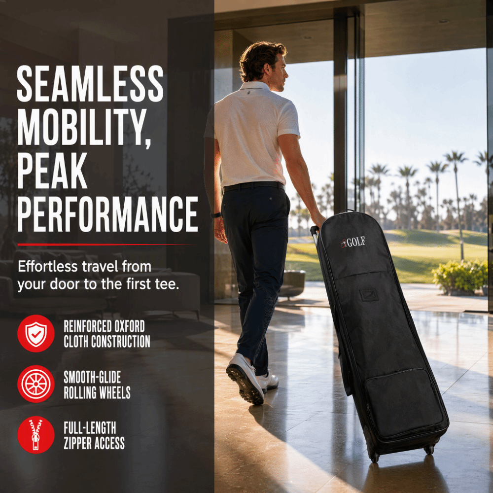 Tas Golf Hitam yang Dapat Dili - Foldable Rolling Luggage Bag ulasan dan harga