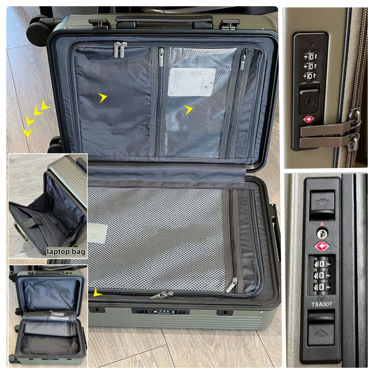 Tas Koper 2-in-1 yang Dapat Di - Aluminum Frame Carry On Luggage ulasan dan harga