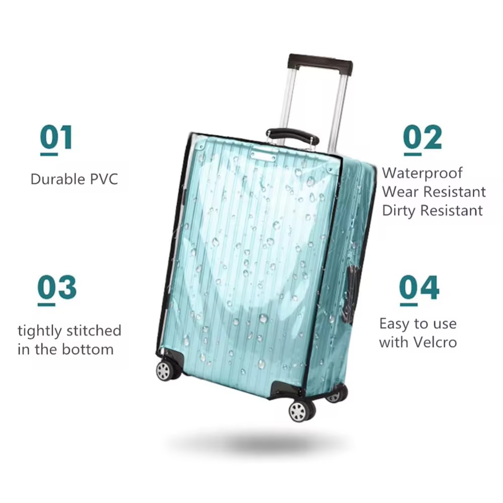 Casing Pelindung Bagasi Perjal - Luggage Protective Cover Transparent ulasan dan harga