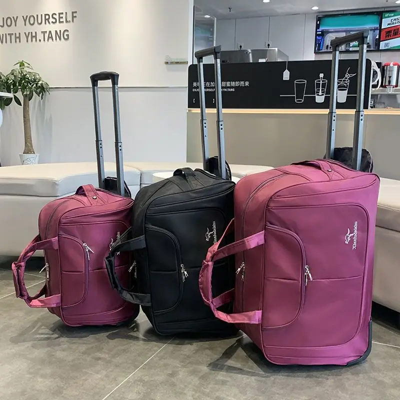 Tas troli pria dan wanita, kap - Foldable Rolling Luggage Bag ulasan dan harga