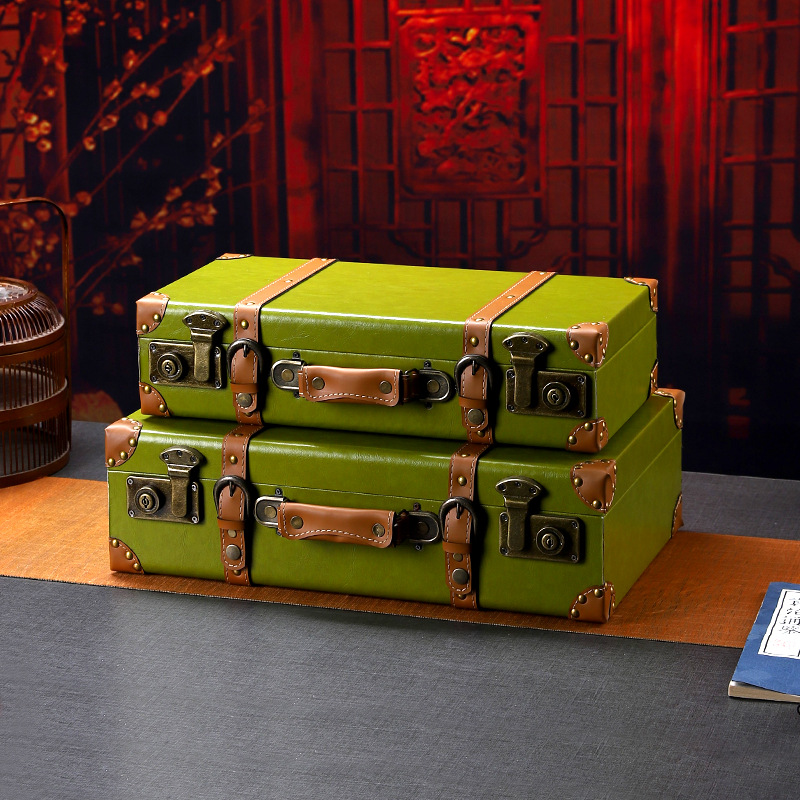 Kotak Penyimpanan Kayu Vintage - Retro Vintage Trunk Suitcase ulasan dan harga